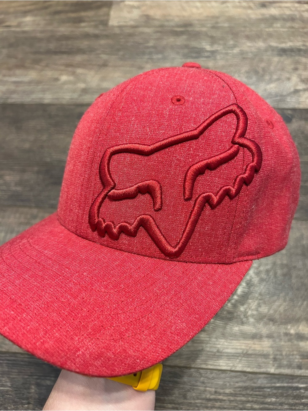 Y2K Fox Racing Flexfit Hat Mens Sz S/M Red Embroidered Logo